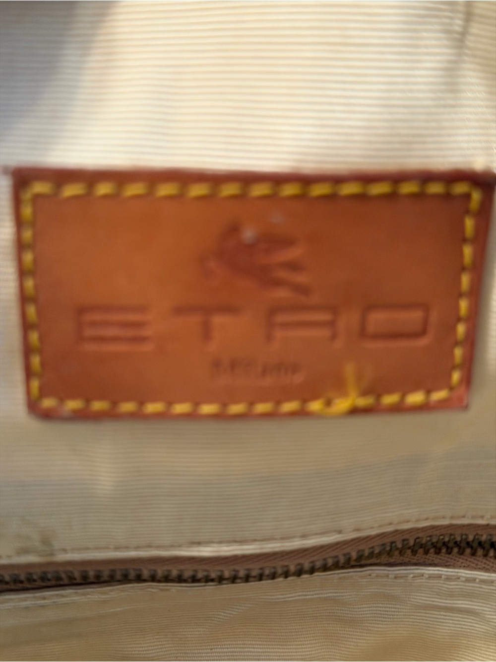Vintage Etro two- way Leather-Trim Paisley Dome Satchel/Crossbody - Picture 5 of 16